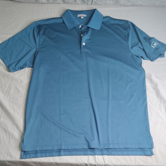 Peter Millar Other - Peter Millar Shirt Mens XL Blue  Summer Comfort Stretch Yellowstone Club Golf